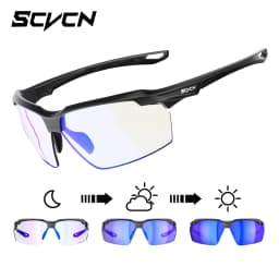 SCVCN Photochromic Cycling Glasses UV400 Outdoor Sports Running Men's Sunglasses Road MTB Bicycle Goggles Women Bike Eyewear