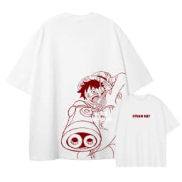 One Piece Straw Hat Pirates Unisex T-shirt 2026 Summer New Anime Double-sided Printed Casual Parent-child Short Sleeved Shirt