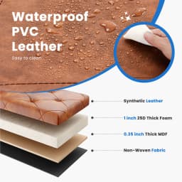 MCQ 43 Inch Faux Leather Foldable Ottoman Foot Rest Stool with Storage Folding End of Bed Storage Bench Storage Load 660 lbs for Living Room Bedroom Entryway
