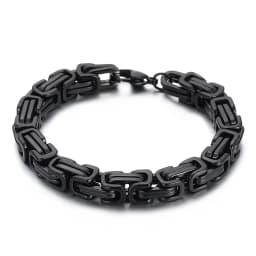 Fongten 4/5/6/8mm Byzantium Bracelet For Men Stainless Steel Box Chain Wirstband Charm Men Bangle Bracelets Jewelry