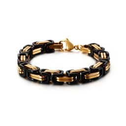 KALEN Wholesale Dubai Stainless Steel Byzantine Chain Bracelet Men Fashion Male 16-24cm Gold Color Wrap Bangle Biker Jewelry