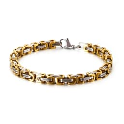 KALEN Wholesale Dubai Stainless Steel Byzantine Chain Bracelet Men Fashion Male 16-24cm Gold Color Wrap Bangle Biker Jewelry