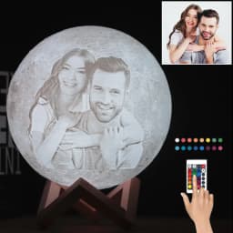 Customized Personality 3D Printing Moon Novelty Light Lunar USB Charging Night Lamp Touch/Remote 2/16 Colors Moonlight