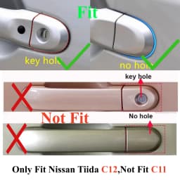 Left Right Outer Handle Lock Cap Door Latch Cover With Key Hole For Nissan March IV Micra K13 JUKE F15 Cube Z12 Tiida C12