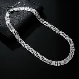 Hot 925 Sterling Silver Creativity Net chain Bracelets necklaces for women fashion designer party wedding jewelry sets gift