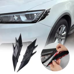 2PCS Auto Headlight Eyebrow Universal Car Lamp Cover Sticker Self-Adhesive Stripe Decal Decoration for Cars Bodys