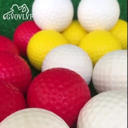 10pcs/lot Soft Indoor Practice PU Yellow Golf Balls Training Aid Drop Shipping Wholesale Gift for Golfers