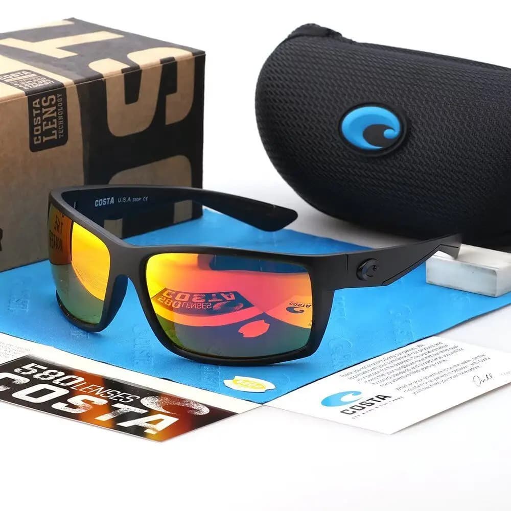 Costa Polarized Cycling Sunglasses Bicycle Glasses Sport Driving PESCADOR Goggles Square Riding Cycling Eyewear Men UV400