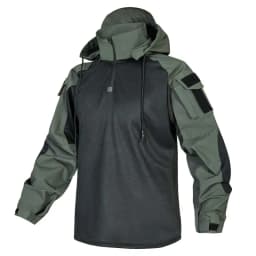Tactical Shirts Camo Combat T-Shirt Hooded Men Shirt Wear Resistance Airsoft Paintball Camping Hunting Clothes Quick Dry Tops