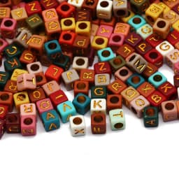 100-500pcs Square White and Black Mixed Letter Acrylic Beads Cube Loose Spacer Alphabet Beads For Jewelry Making Diy Accessories