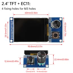 1.8-inch 2.4-inch TFT Display Screen With EC11 Rotary Encoder Combination Module SPI Interface LCD Display Screen for Arduino