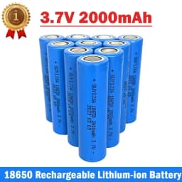 18650 2000mah Rechargeable Battery 3.7V Lithium-ion Battery Pointer Doorbell Flashlight Lithium Battery Send Charger