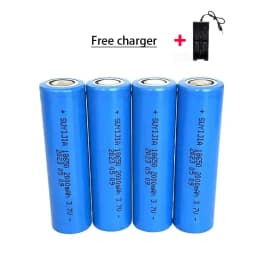 18650 2000mah Rechargeable Battery 3.7V Lithium-ion Battery Pointer Doorbell Flashlight Lithium Battery Send Charger
