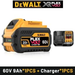 DeWALT 100% Original Battery 20V/60V 6Ah 9Ah MAX FlexVolt for DCB606 DCB205 DCB206 DCB209 DCB182 Power Tool with Battery