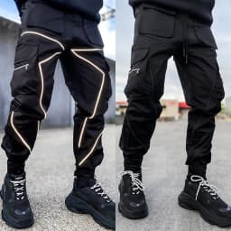 Men's Reflective Cargo Pants 2026 New Hip Hop Casual Joggers Trousers Multi-Pocket Men Sweatpants Streetwear Sports Pant M-3XL