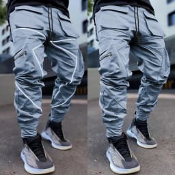 Men's Reflective Cargo Pants 2026 New Hip Hop Casual Joggers Trousers Multi-Pocket Men Sweatpants Streetwear Sports Pant M-3XL