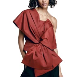 TWOTWINSTYLE Solid Temperament Vests For Women Diagonal Collar Sleeveless Patchwork Bowknot Elegant Tank Tops Female Fashion New