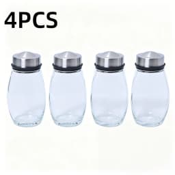 NEW Single Bottle Glass Jar and Spice Jar Set Rack Glass Seasoning Sugar Pepper Bottles Salt Shakers Holder Kitchen Storage Rack