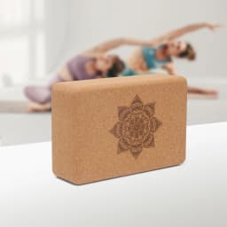 1PCS Cork Yoga Block EVA Gym Blocks Foam Yoga Brick Exercise Stretch Body Shaping Wood Yoga Blocks Fitness Yoga Accessories