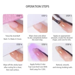PERFECT COLOR 4-in-1 Builder Nail Gel,20g 12 Colors Rubber Base Gel Polish,Extension for DIY Salon Girls Home,Nail Art Brushes