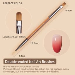 PERFECT COLOR 4-in-1 Builder Nail Gel,20g 12 Colors Rubber Base Gel Polish,Extension for DIY Salon Girls Home,Nail Art Brushes