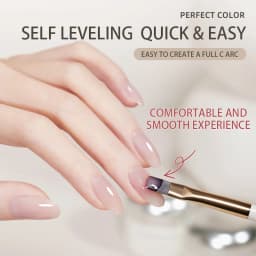 PERFECT COLOR 4-in-1 Builder Nail Gel,20g 12 Colors Rubber Base Gel Polish,Extension for DIY Salon Girls Home,Nail Art Brushes