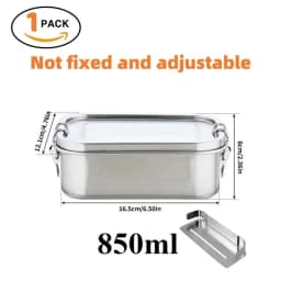Bento Lunch Box Adults, 304 Stainless Steel Airtight Lunchbox Food Taper Meal Prep Containers, Packed Lunch Bento Box BPA-Free