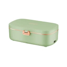 HOMEFISH Stainless Steel Electric Lunch Box Food Warmer Bento Box Water-Free Heating Office Lunch Container with Built-In Heater