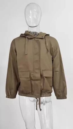IEFB New Style Hooded Jacket Spring Loose Trend Cargo Jackets Zipper Solid Color Fashion Tide 2023 Casual Men's Clothing 9A7586