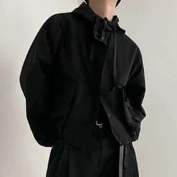 IEFB New Style Hooded Jacket Spring Loose Trend Cargo Jackets Zipper Solid Color Fashion Tide 2023 Casual Men's Clothing 9A7586