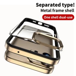 Luxury 2 IN 1 Acrylic Clear Case For iPhone 13 14 15 16 Pro Max Light Aluminum Metal Lens Frame Ultra Thin Alloy Bumper Cover