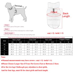 Pet Dog Jacket Warm Winter Coat for Small Medium Dogs Cat Waterproof Puppy Clothes Thick Fleece Dachshund French Bulldog Apparel