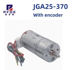 JGA25-370 Dc Vertraging Motor Met Encoder Snelheid Meten Code Disc Sterke Moment 6V 12V 24V