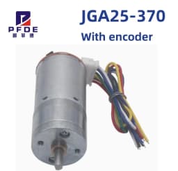 JGA25-370 Dc Vertraging Motor Met Encoder Snelheid Meten Code Disc Sterke Moment 6V 12V 24V