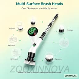 Electric Spin Scrubber, Bathroom Cordless Cleaning Brush Power Scrubber with Replaceable Brush Heads, Electric Cleaning Brush