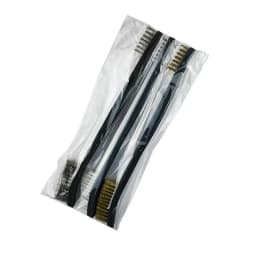 Double-end 3 pcs Mini Wire Brush Set Stainless Steel Brass Nylon Cleaning Polishing Detail Metal Rust Brush Cleaning Tool