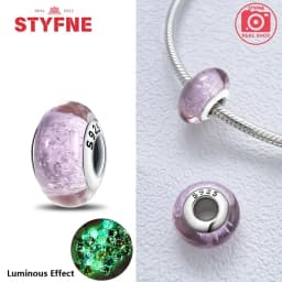 Real Sterling Silver 925 Flower Charms Glass New Original Bead Colorful Murano Fit Original Bracelet DIY for Women Jewelry Gifts