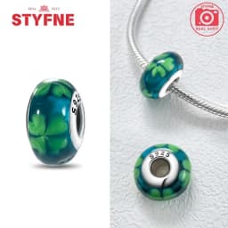 Real Sterling Silver 925 Flower Charms Glass New Original Bead Colorful Murano Fit Original Bracelet DIY for Women Jewelry Gifts