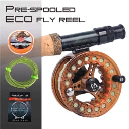 Maximumcatch ECO Fly Fishing Reel 3/4/5/6/7/8WT Large Arbor Die Casting Aluminum Fly Reel Smooth Drag Trout Bass Fishing Reel
