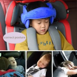 Baby Head Support Belt for Car Seat Headrest Neck Protection Soft Cotton Adjustable Child Safety Seat Accessories