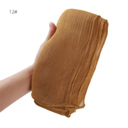 New Arrival Crinkle Rayon Hijab Women Muslim Scarf Shawls Solid Headscarf Wraps Big Size Plain Islamic Turban Headbands Foulard