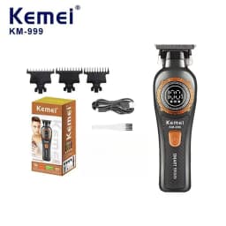 Kemei 999 Electric Hair Cut Machine Digital Display Hair Clipper Professional Cordless Precision Adjustment Trimmer Shaver Hair