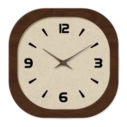 French-Style Retro Cream Crystal Porcelain Square-Shaped Simple Pattern Wooden Wall Clock for Living Room, Bedroom, Kitchen, Home Decoration, Silent Quartz Clock, Holiday Gift, 12 Inches 14inch 16inch (Battery Not Included)