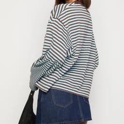 Striped Long Sleeve T Shirt Women Y2k Oversized Crewneck Sweatshirt Aesthtic Vintage Autumn Drop Shoulder Cute Going Out Tops