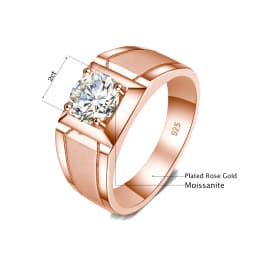 2 Carat Moissanite Rings For Men 925 Sterling Silver White Gold Plated Engagement Wedding Mens Jewellery 2025 Trend Gift Male