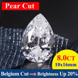 COSFIX 0.1-13ct Rare Pear Cut Moissanite Loose Stone Real D Color VVS1 Lab Grown Super White Certified Pear Moissanite Diamonds