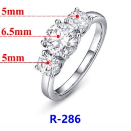 COSFIX Round Cut Moissanite Rings For Women 0.1ct-5ct Women Moissanite Row Ring Luxury 2023 Women's Full Moissanite Ring Gift