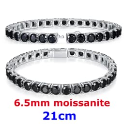 DJMAX 4-6.5mm Full BlacK Moissanite Tennis Bracelet For women Original 925 Sterling Silver Man Moissanite Tennis Chain New 2023