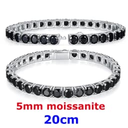 DJMAX 4-6.5mm Full BlacK Moissanite Tennis Bracelet For women Original 925 Sterling Silver Man Moissanite Tennis Chain New 2023