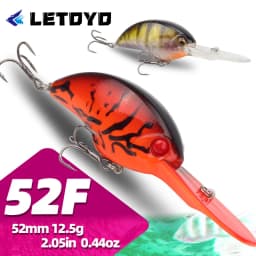 LETOYO 12.5g 52mm Crank Fishing Bait Floating Crankbait Wobbler Pike Bass Lure Artificial Bait